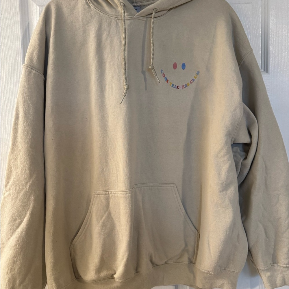 Colorful Smiley Cool Teacher Club Hoodie